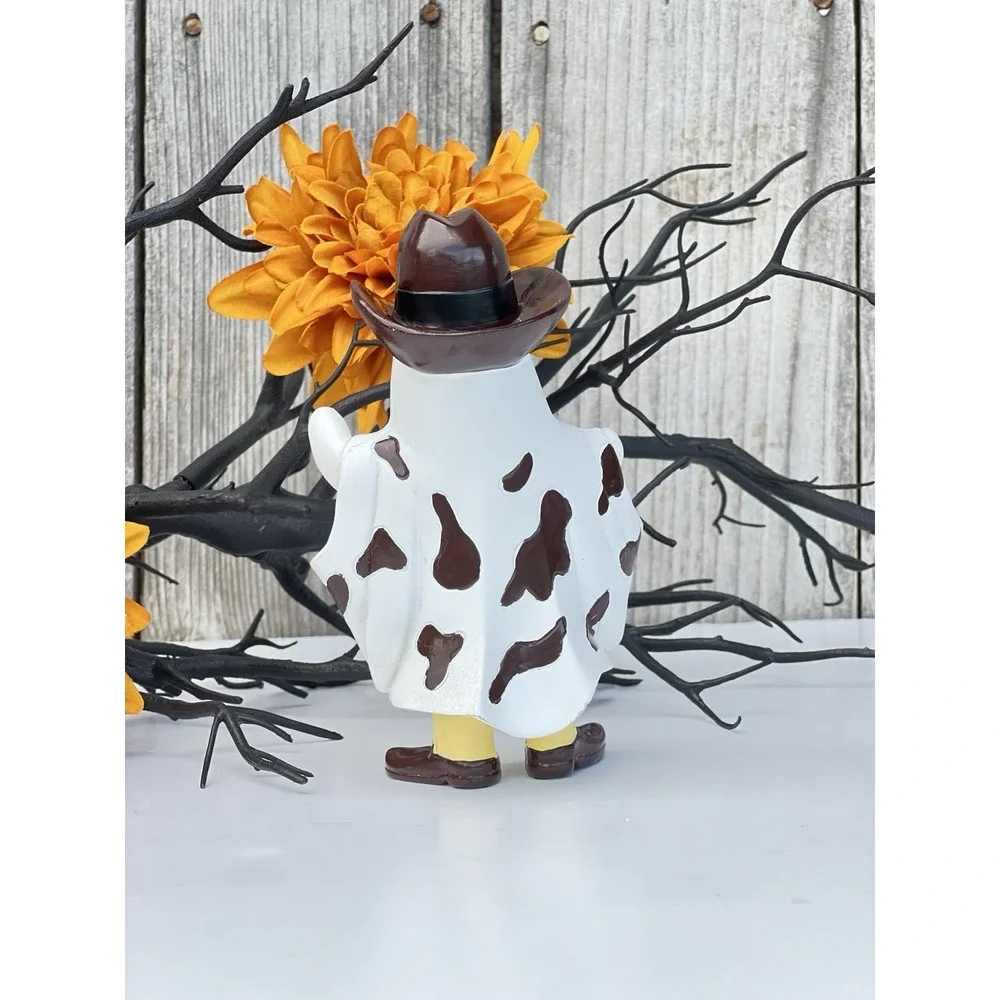 Sheriff Cowboy Ghost 6 in Tall Resin Figurine Halloween cute New